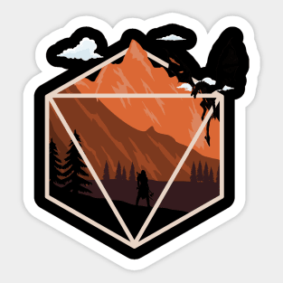 D20 Fantasy Worlds - D8 Sticker